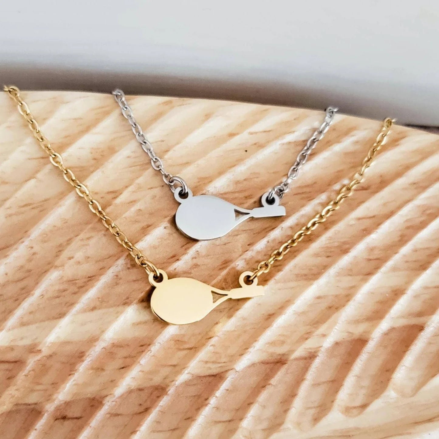 Tennis Racquet Necklace Metal Blank #113