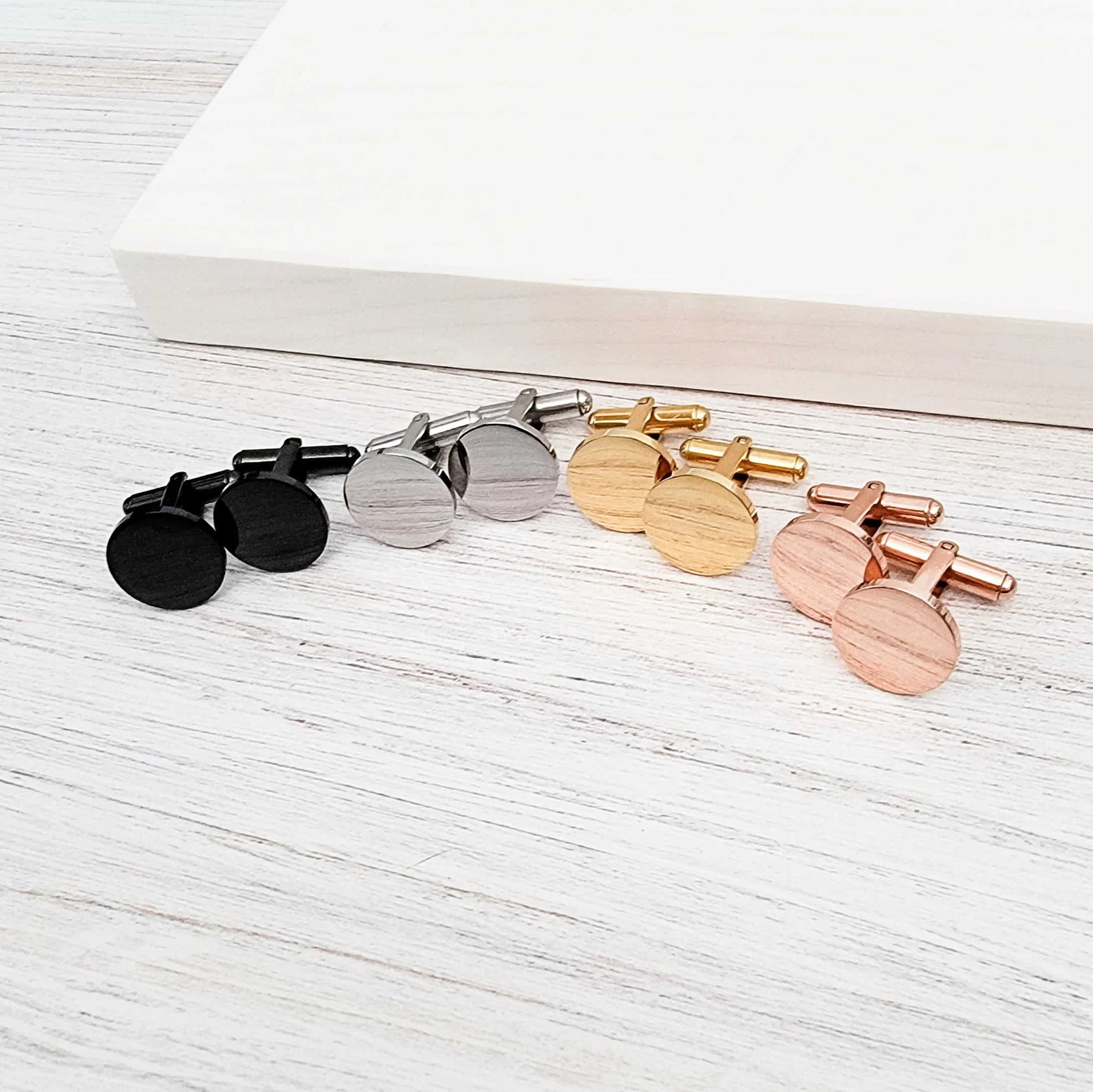 Round Cufflinks Metal Blank #12