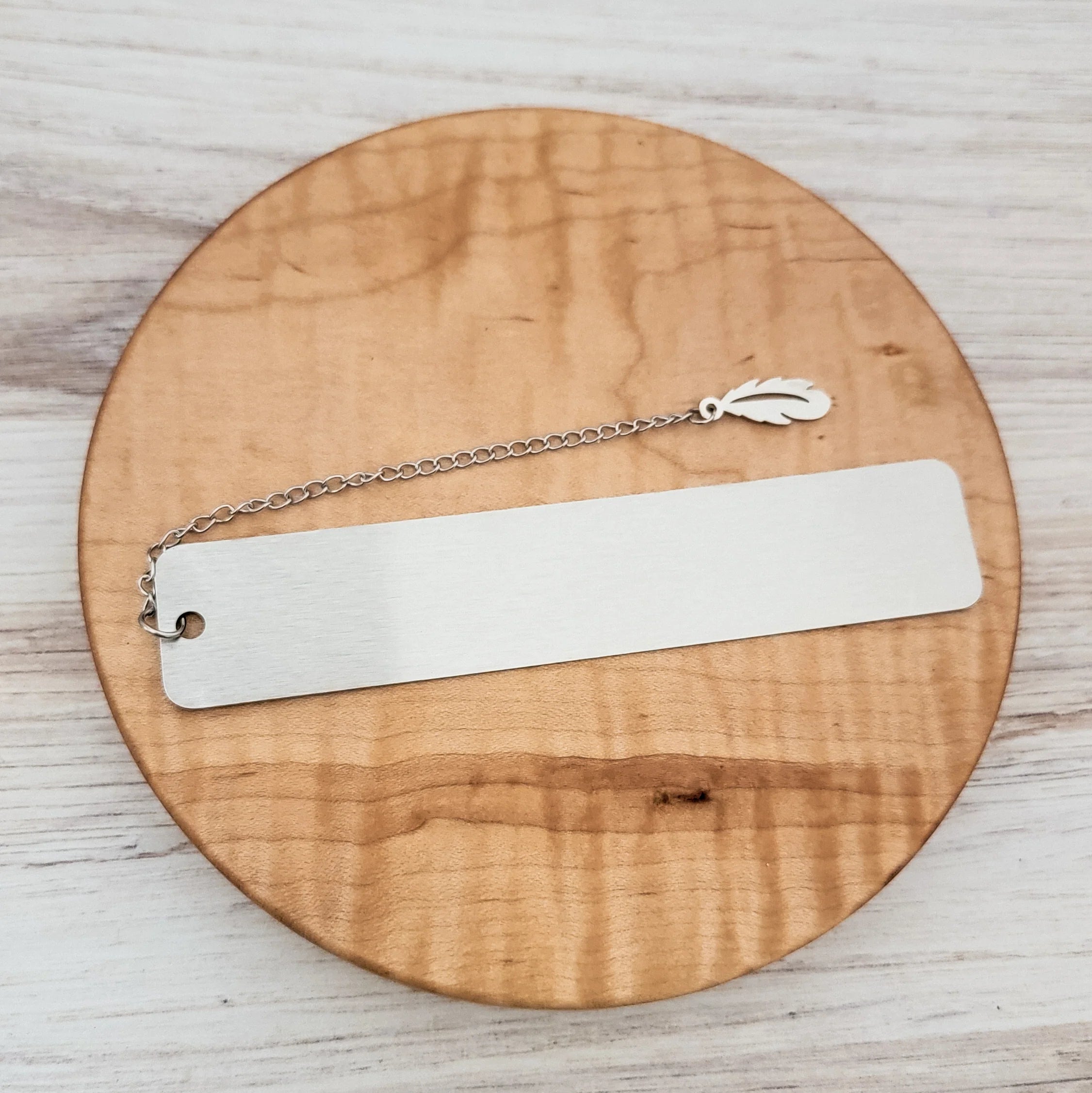 Rounded Rectangle Solid Bookmark Metal Blank #129
