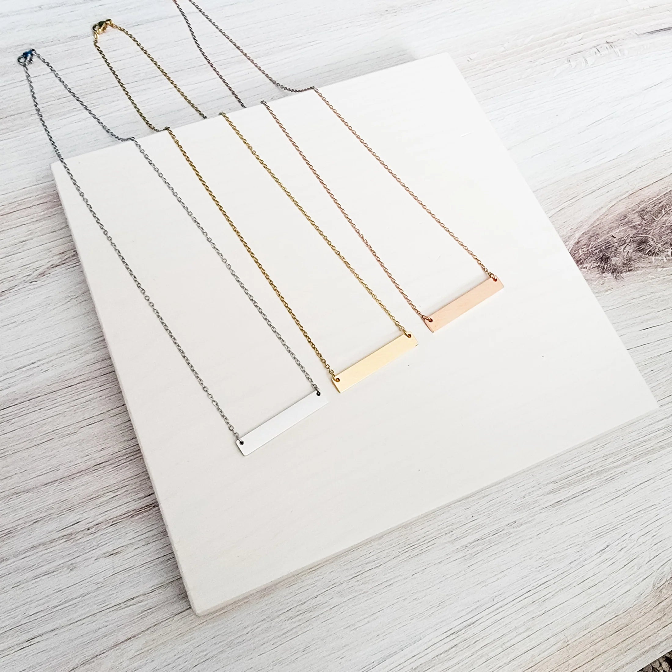 Medium Horizontal Bar Necklace Metal Blank #29