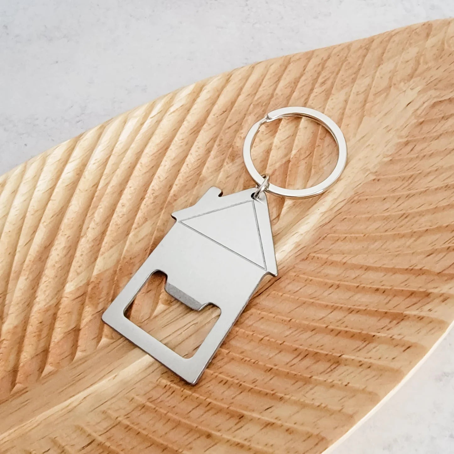 House Bottle Opener Keychain Metal Blank #34