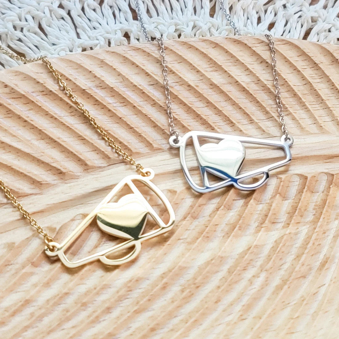 Megaphone Large Necklace Metal Blank #63