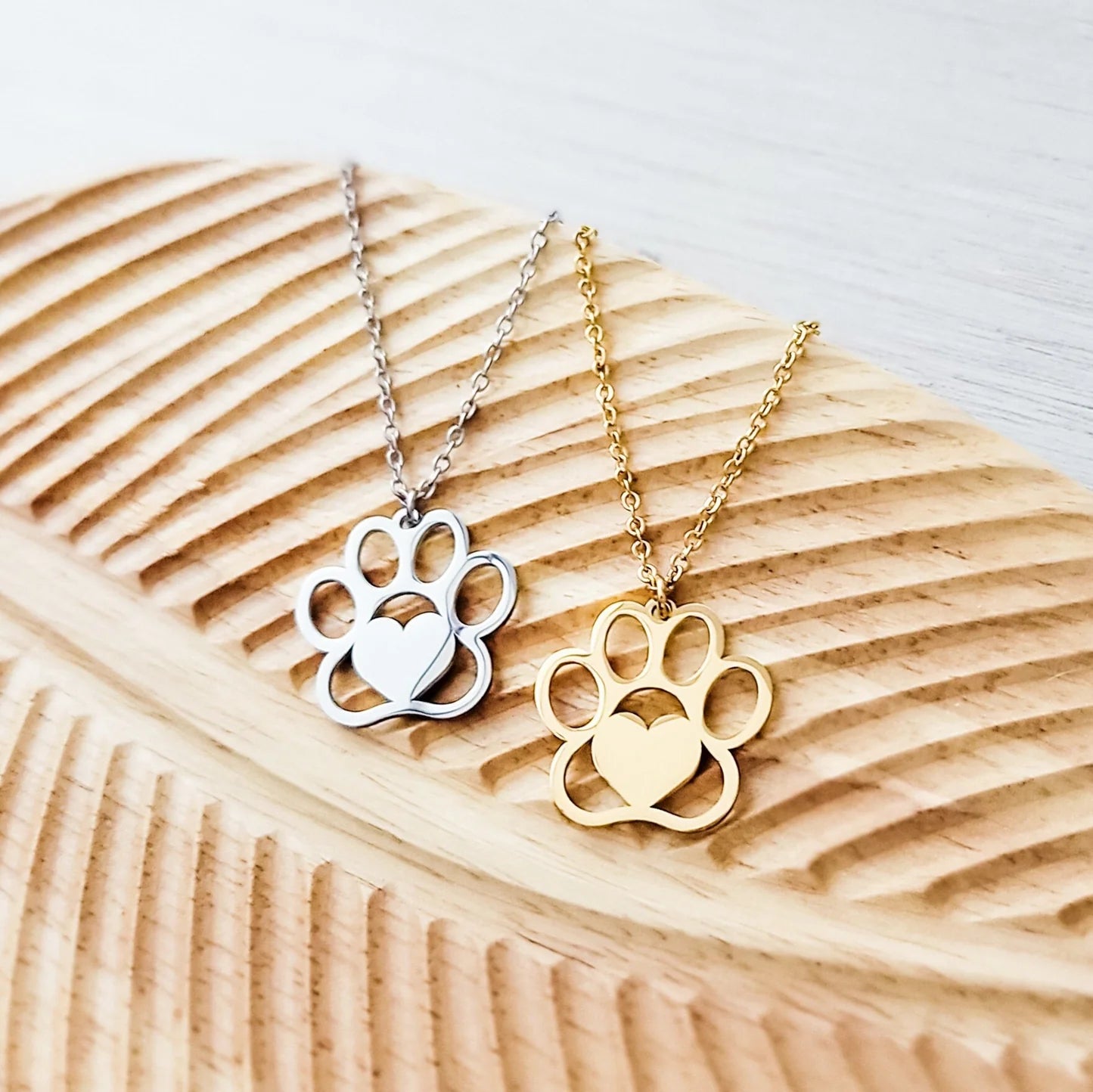 Paw Print Necklace Metal Blank #69