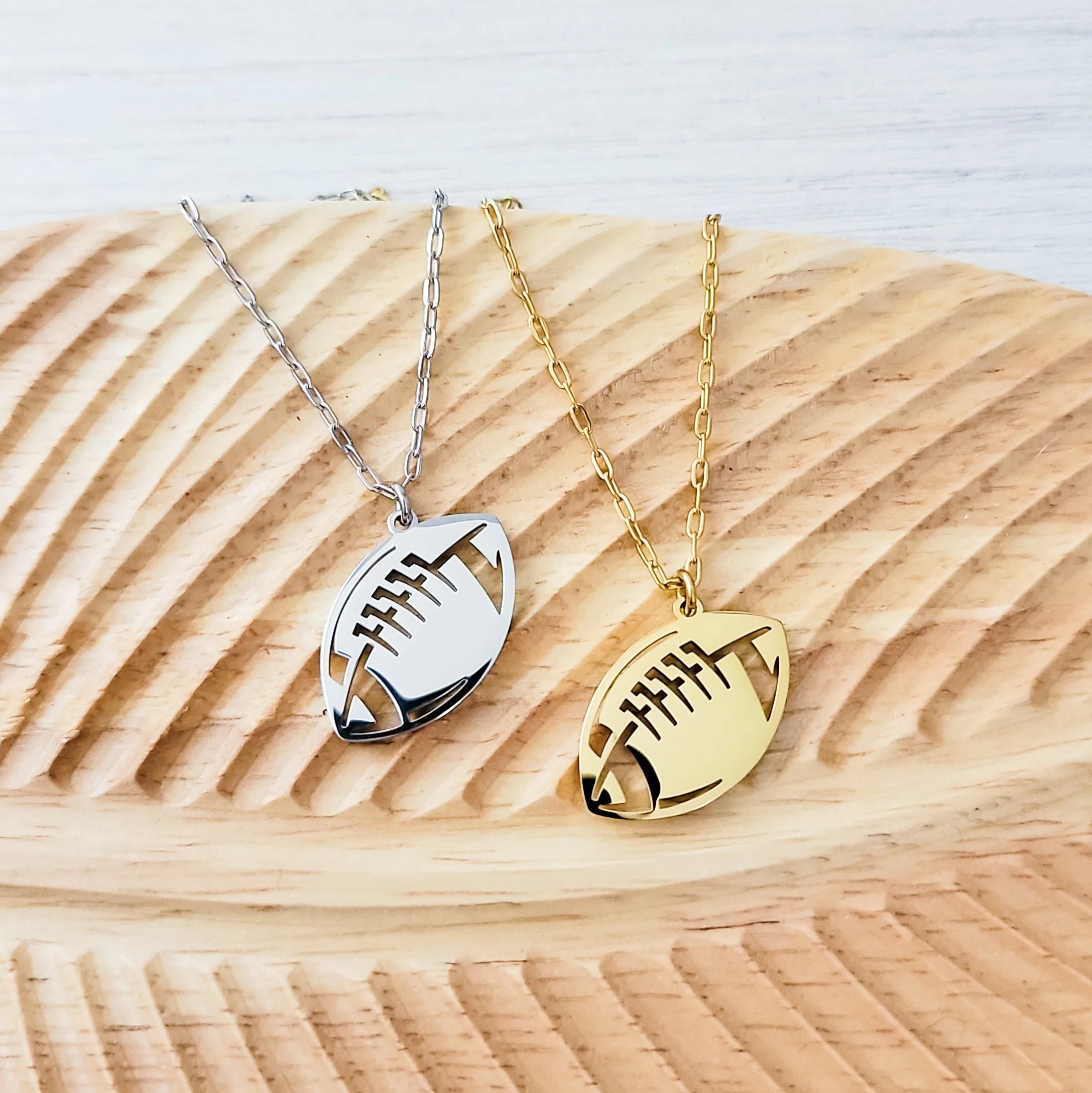 Football Pendant Necklace Metal Blank #79
