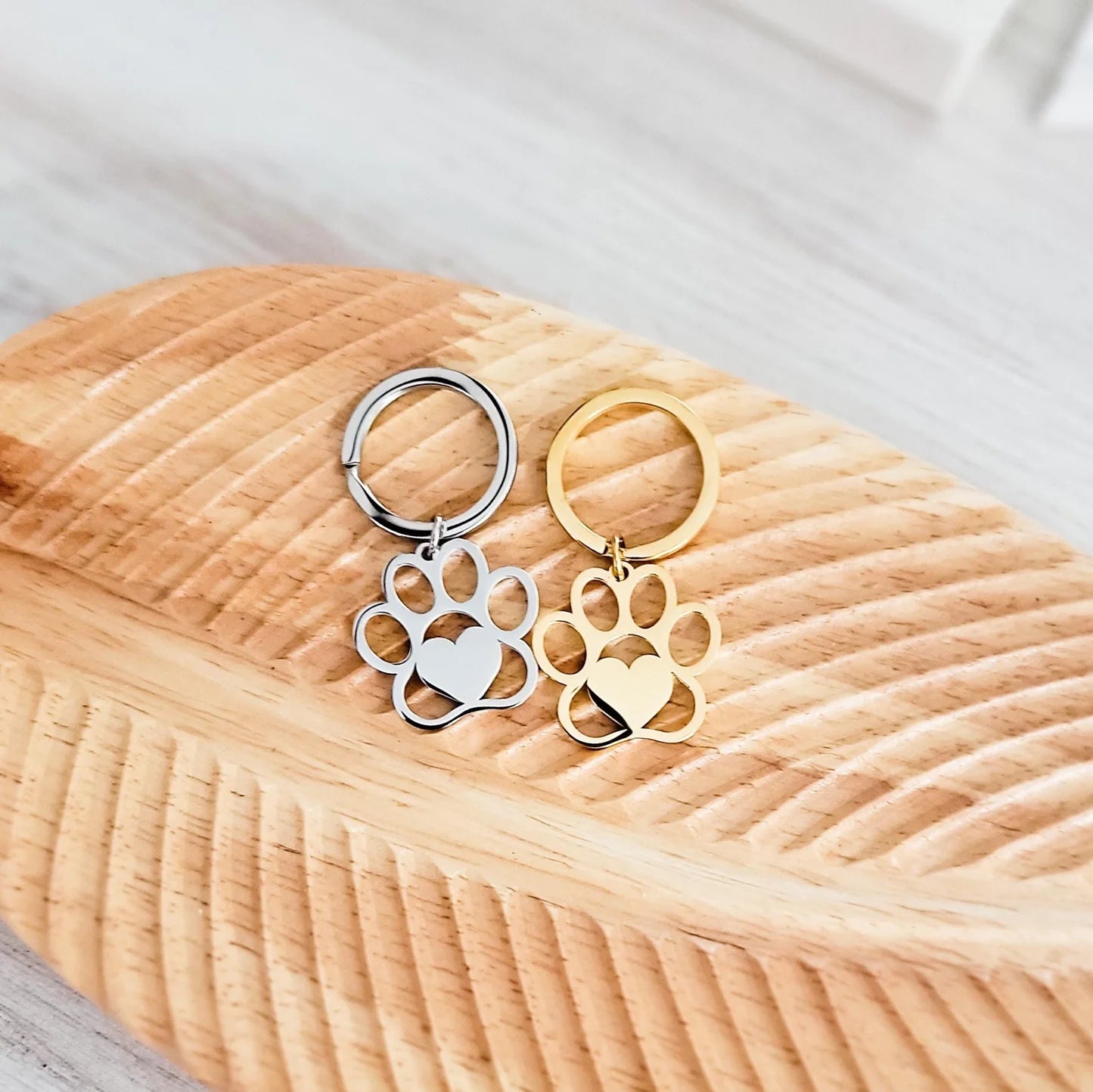Paw Print Keychain Metal Blank #85