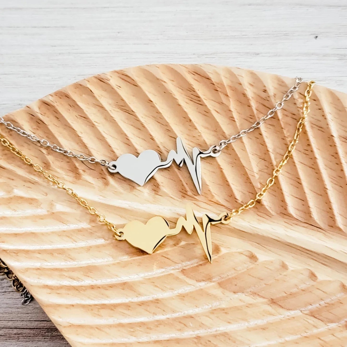 Heartbeat Necklace Metal Blank #90